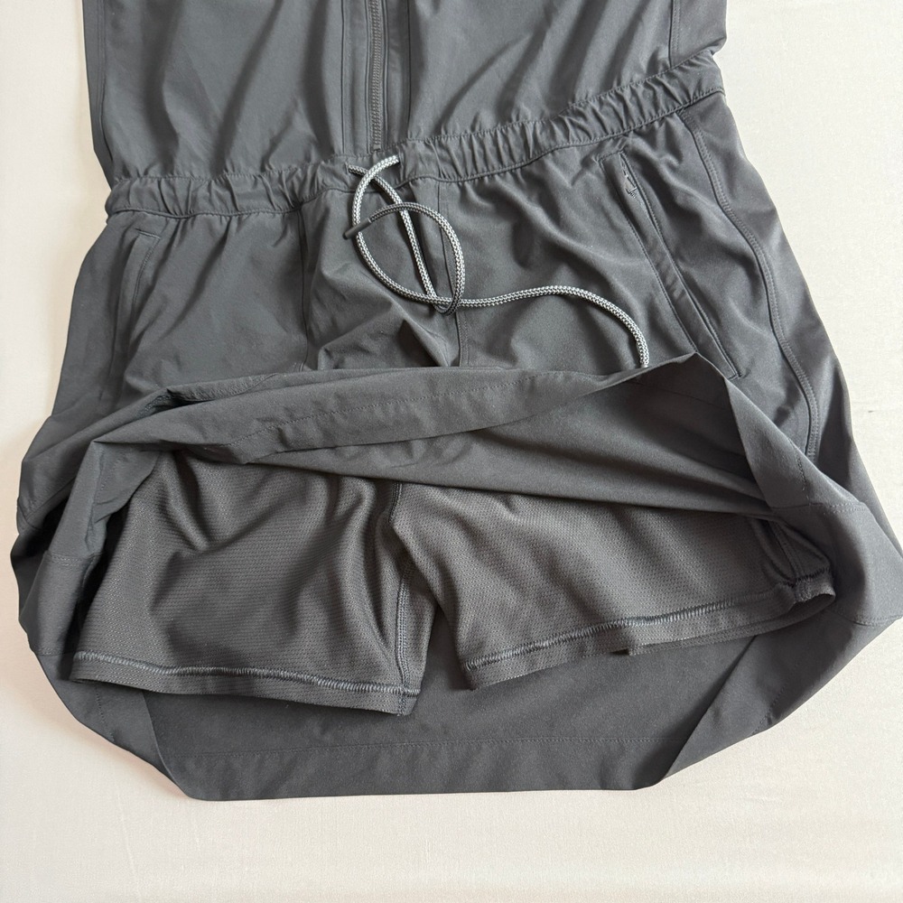Athleta Expedition Skort Mini Dress Black Sleeveless Half Zip Active Womens 10 - Picture 15 of 16